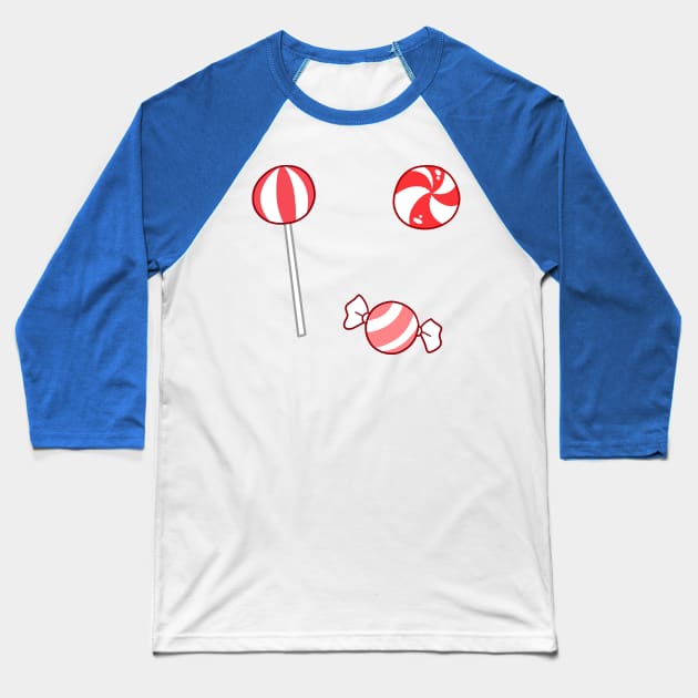Peppermint Candy Baseball T-Shirt by saradaboru